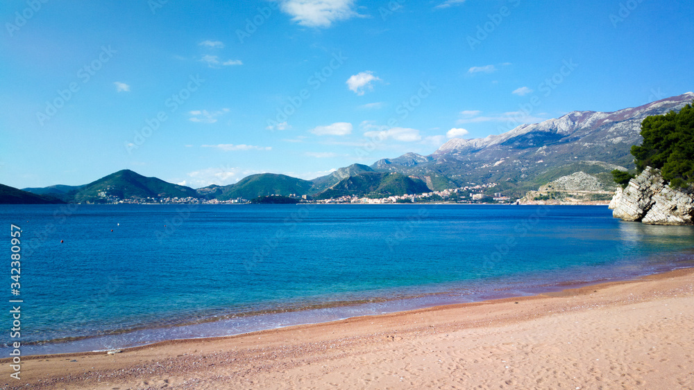 Beautiful beach in Montenegro