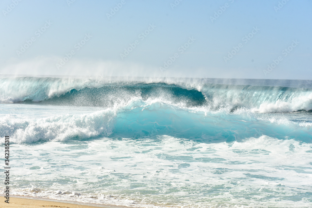 wave on the beach Banzai Pipeline Hawaii
