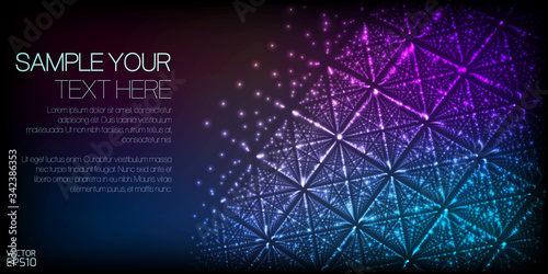 Vector abstract background with the image of the infinite perspectives of a futuristic design .