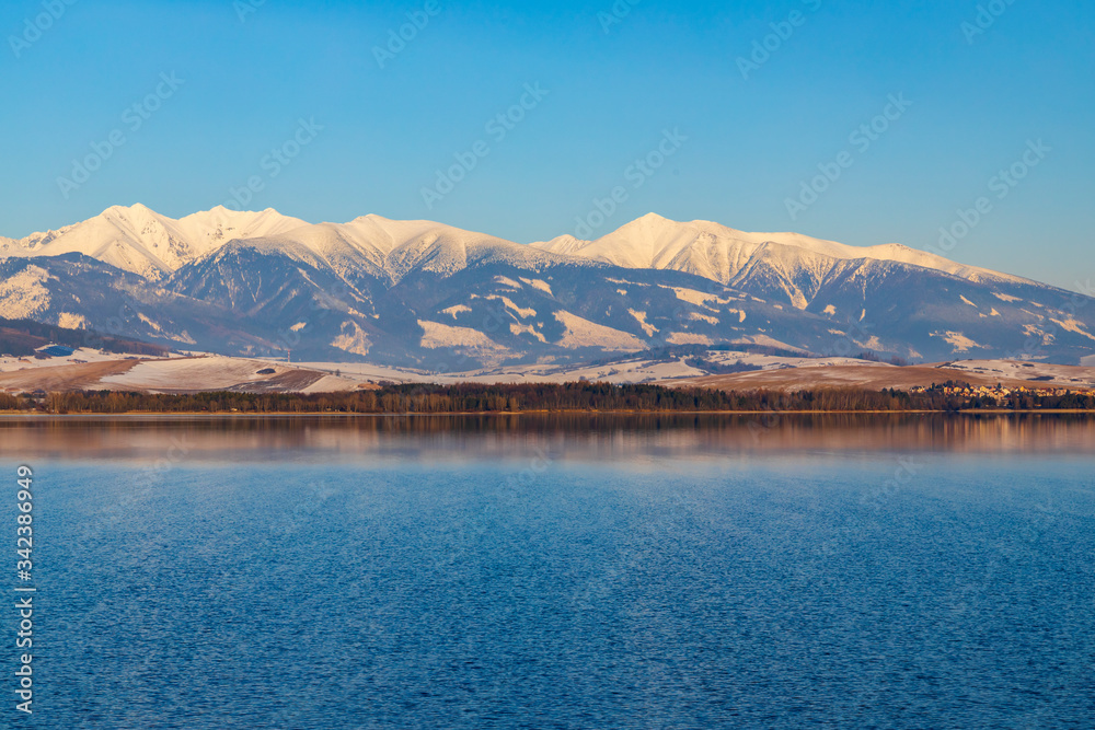 Lake Liptovska Mara, district Liptovsky Mikulas, Slovakia