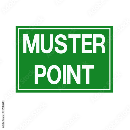 Muster Point Symbol Sign, Vector Illustration, Isolate On White Background, Label ,Icon.
