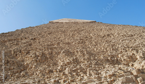 The building blocks of the pyramid of Kefren in Cairo  Giza. Egypt