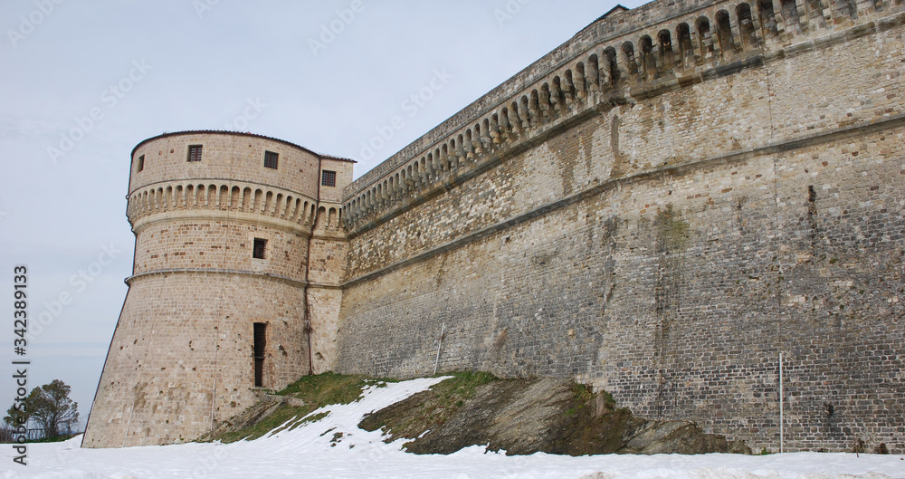View of the Fortress of San Leo. Italy 