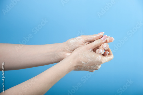 Hand washing to protect against the virus