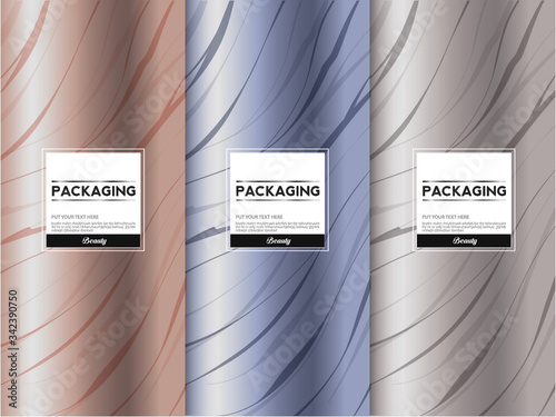 Chocolate bar packaging set. Trendy luxury product branding template with label pattern for packaging. Vector design.