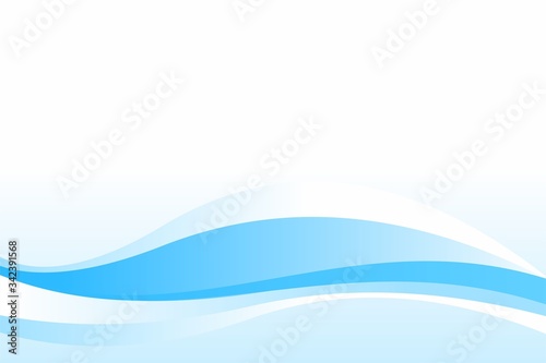Simple Abstract Blue White Wave Background Design Template Vector