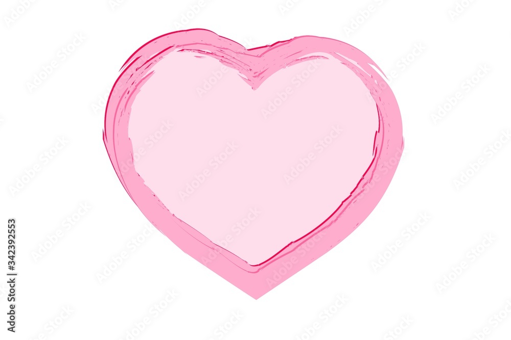 pink heart isolated on white pink heart isolated on white