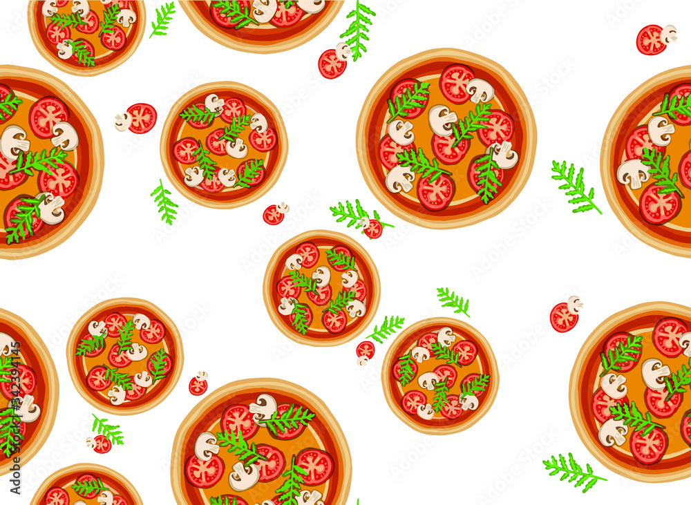 pizza pattern drawing background. Junk food seamless hand drawn for wrapping and decoration print pizza pattern drawing background. Junk food seamless hand drawn for wrapping and decoration print