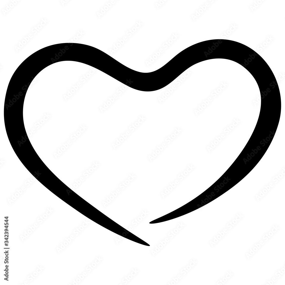 Heart symbol. Love and romance. Vector illustration. Contour on an isolated background. Doodle style. Sketch. Illustration for web design. Valentine's day, wedding, charity. Heart symbol. Love and romance. Vector illustration. Contour on an isolated background. Doodle style. Sketch. Illustration for web design. Valentine's day, wedding, charity.