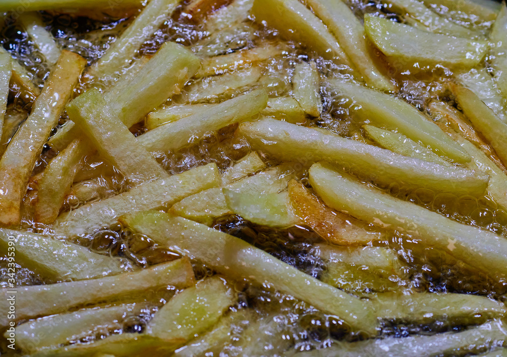 Frying potatoes Frying potatoes