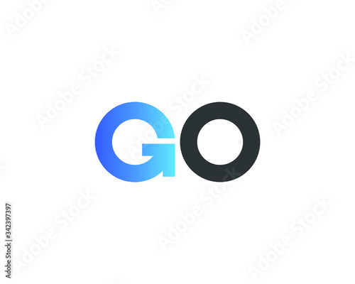 Go and G Letter Icon Vector Logo Template Illustration Design.