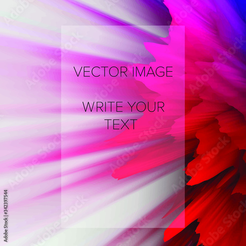 Abstract 3D explosion illustration. Colorful graphic design. Hight resolution creative background. Social media template. Vector EPS 10.