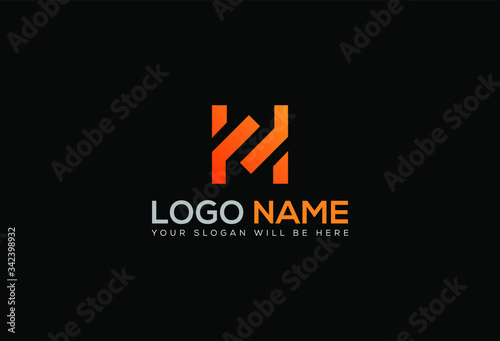 Letter H logo icon design template elements. Abstract letter H logo design. Creative,Premium Minimal emblem design template. Graphic Alphabet Symbol for Corporate Business Identity. Initial HH vector 