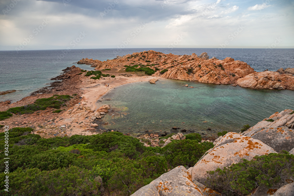 The wild and spectacular coast of the island of Caprera in the Maddalena archipelago in Sardinia, Italy.