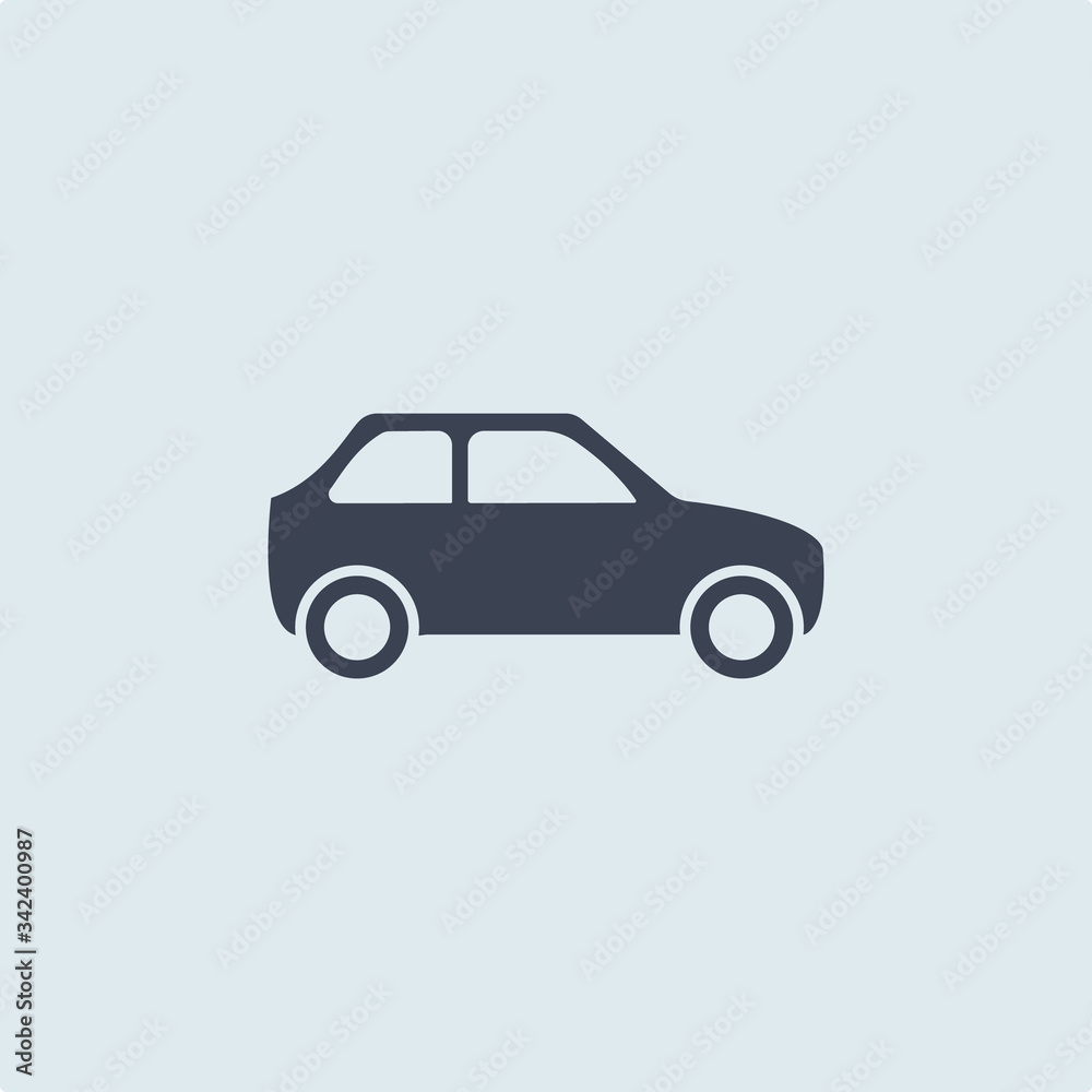 Car icon in flat simple style for web. vector symbol automobile