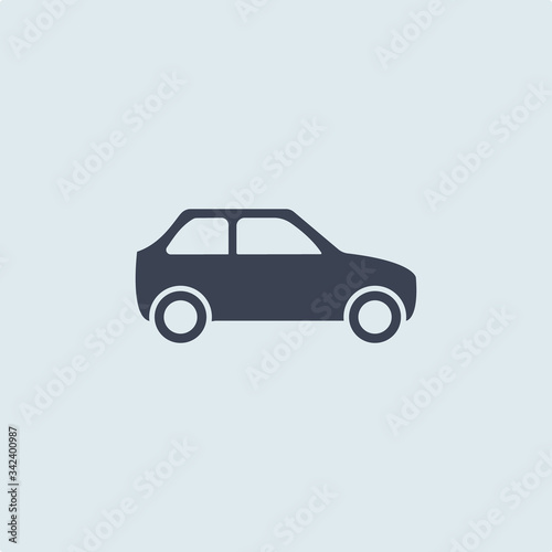 Car icon in flat simple style for web. vector symbol automobile