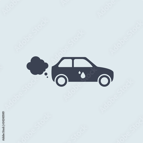 Car icon gas, benzin. diesel, petrol, gasoline in flat simple style for web. vector symbol automobile