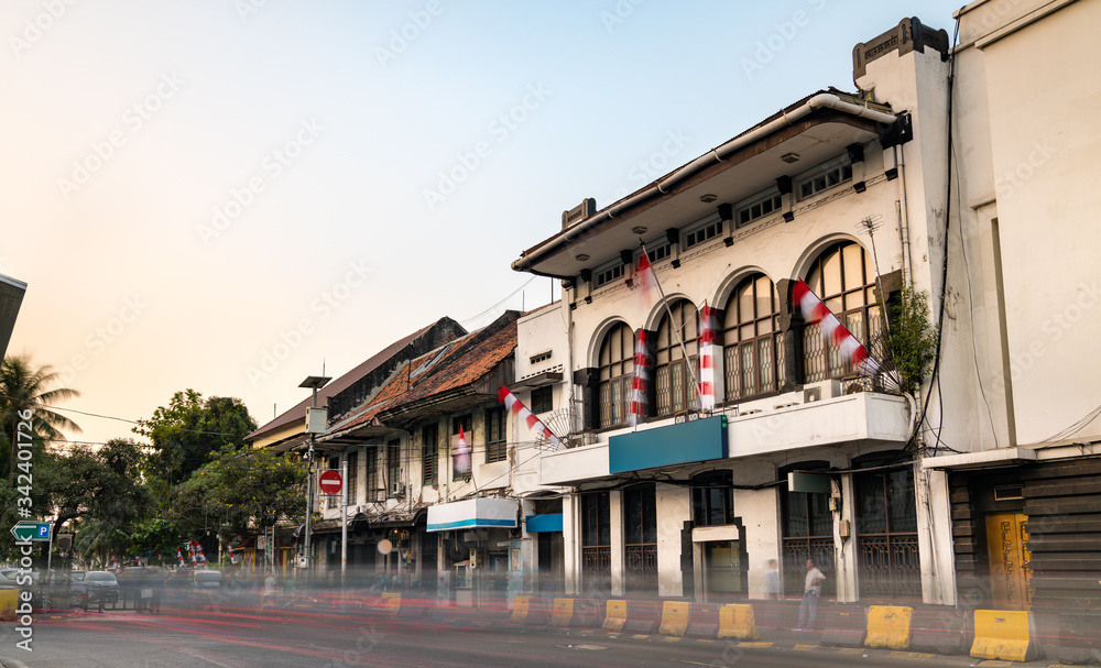 Traditional architecture in Kota Tua, the old town of Jakarta, Indonesia