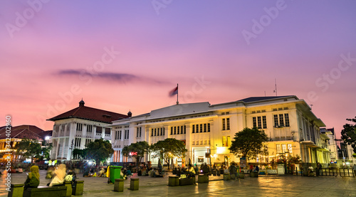 Jakarta Kota Post Office, a Dutch colonial building in Jakarta, the capital of Indonesia
