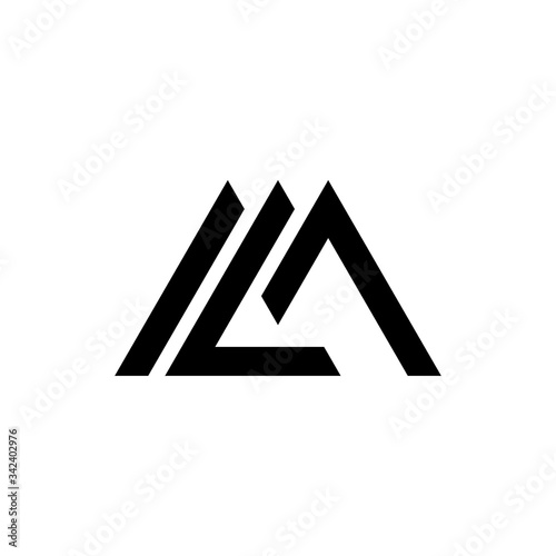 Letter ML, LM logo