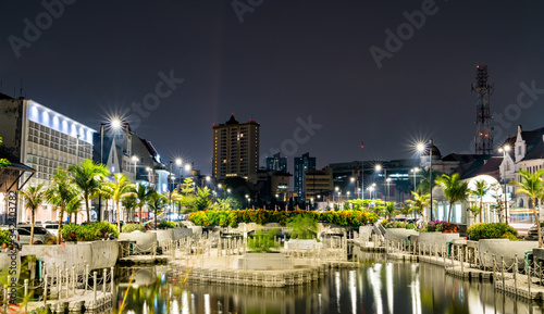 Foto The Krukut River in Kota Tua, the old town of Jakarta, Indonesia