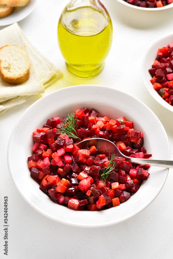 Beet salad in bowl