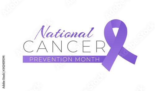 National Cancer Prevention Month Awareness Isolated Logo Icon Sign