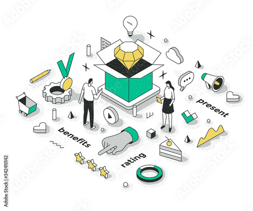Promotional Overview of the Product Isometric Concept