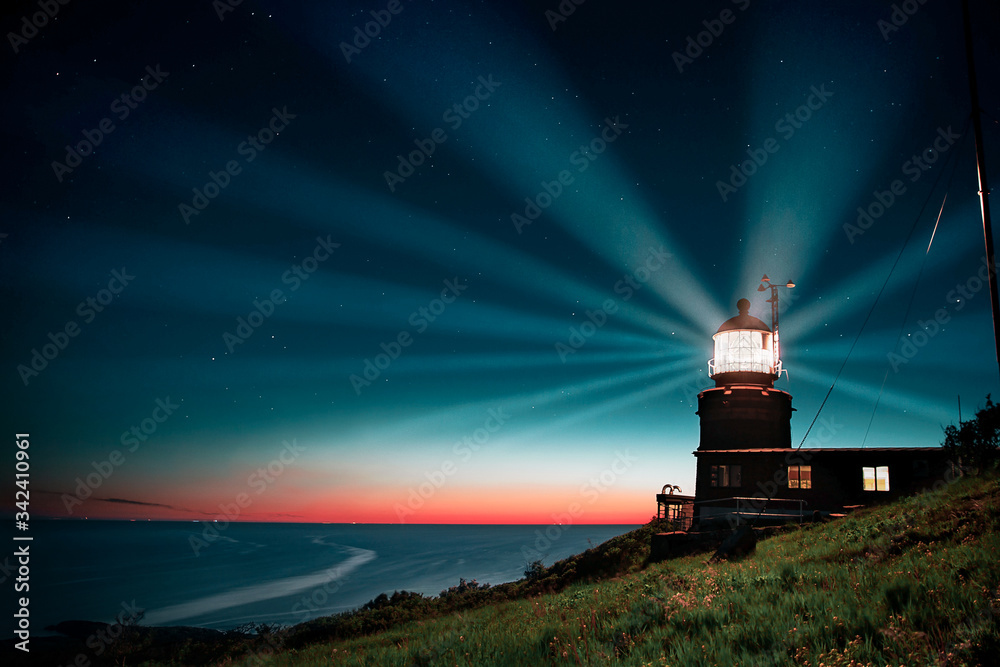 Kullaberg Lighthouse at night in Sweden