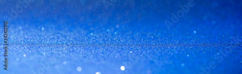 blue bokeh lights defocused effect lens. abstract background