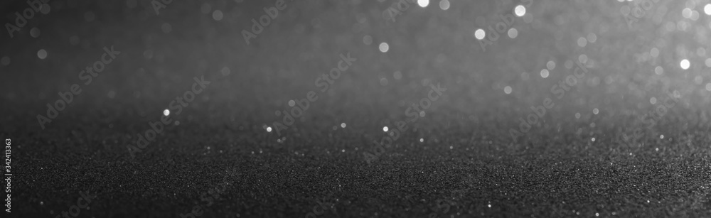 white and silver bokeh abstract background - obrazy, fototapety, plakaty 