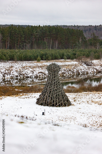 Russia, Kaluga Region - 02/01/2020: an art installation called 