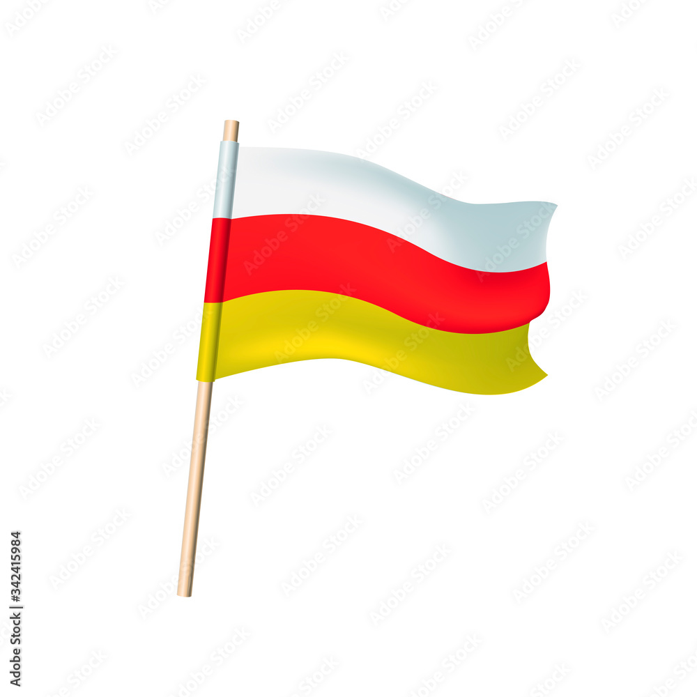 Flag of the Republic of South Ossetia. Vector illustration Flag of the Republic of South Ossetia. Vector illustration