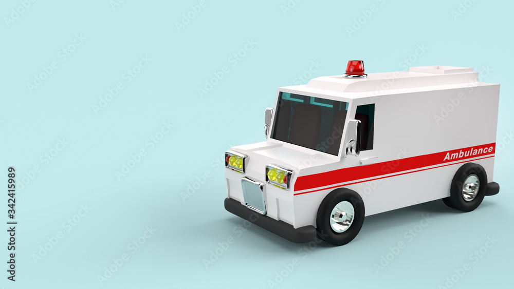 ambulance car 3d rendering for health care content.. ambulance car 3d rendering for health care content..