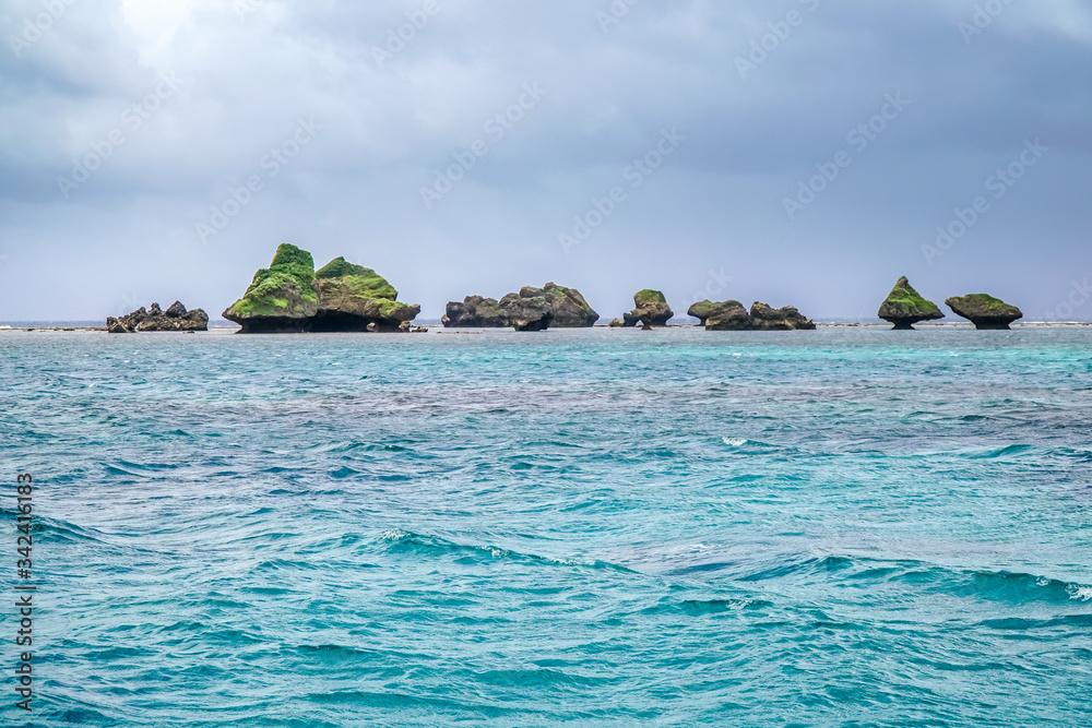 Rock formation in the sea Rock formation in the sea