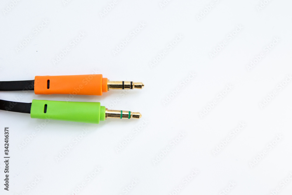 sound cable on a white background