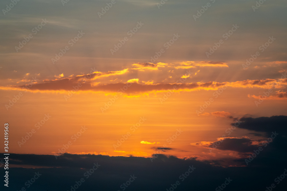 White and brown sky during golden hour