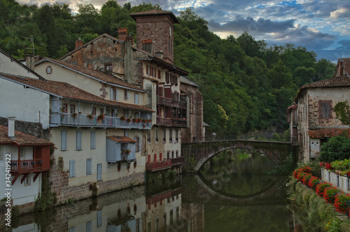 Bridge of San juan de pied de port on the Camino de Santiago