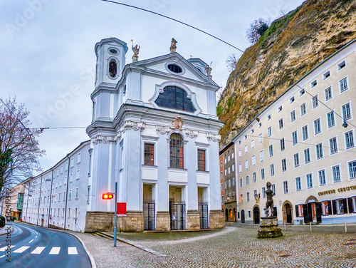 Ursulinenplatz with St Mark Church, Salzburg, Austria photo