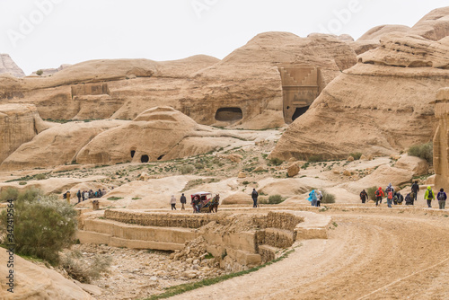 tourists on the way to Petra, Jordan
