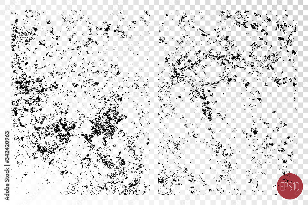 Distressed detailed overlay textures of rough surfaces, cracked wall, stone and old paint. Grunge backgrounds. One color graphic resources.