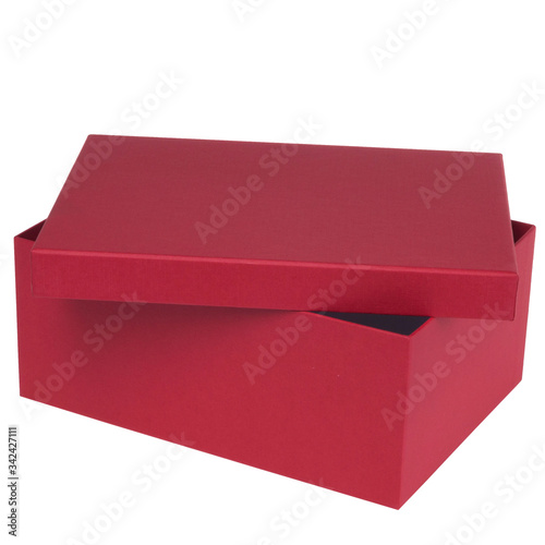red square cardboard box with lid for gift