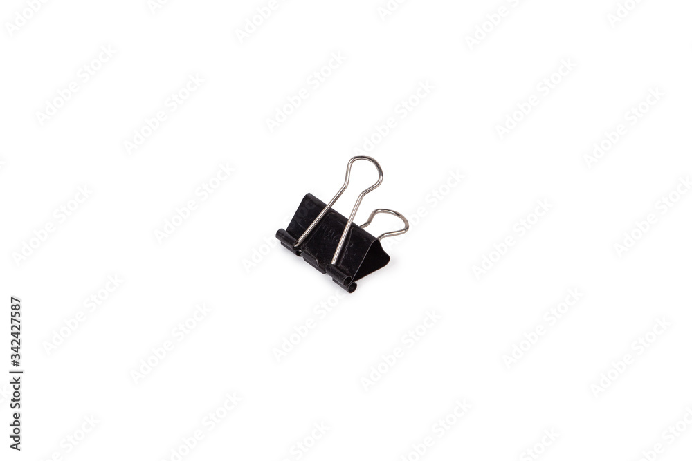 Black Paper clip isolated on white background Black Paper clip isolated on white background