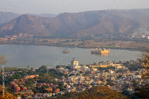View of Jal Mahal in Man Sagar Lake jaipur rajasthan india photo