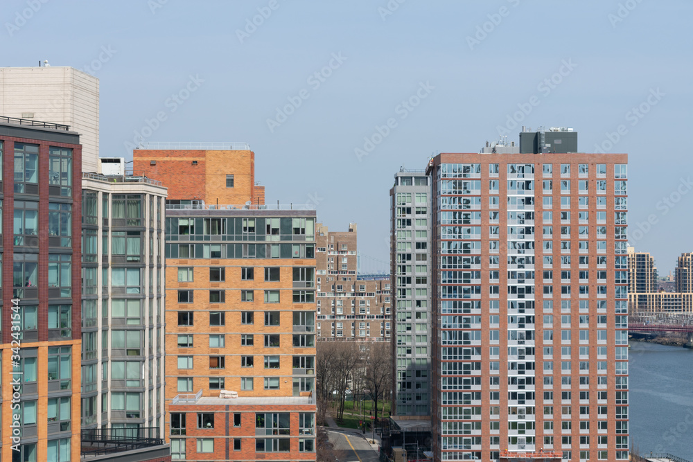 Residential Buildings on Roosevelt Island in New York City