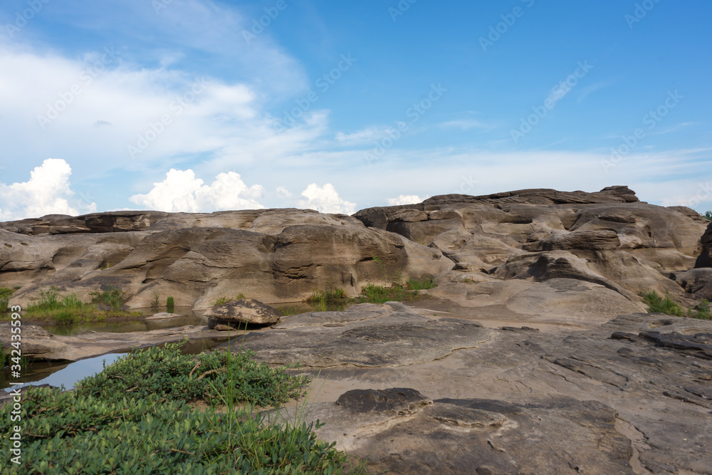 Thailand grand canyon (sam phan bok) at Ubon Ratchathani, Thailand.
Beautiful landscape of holes and rock mountain with river. Thailand grand canyon (sam phan bok) at Ubon Ratchathani, Thailand.
Beautiful landscape of holes and rock mountain with river.