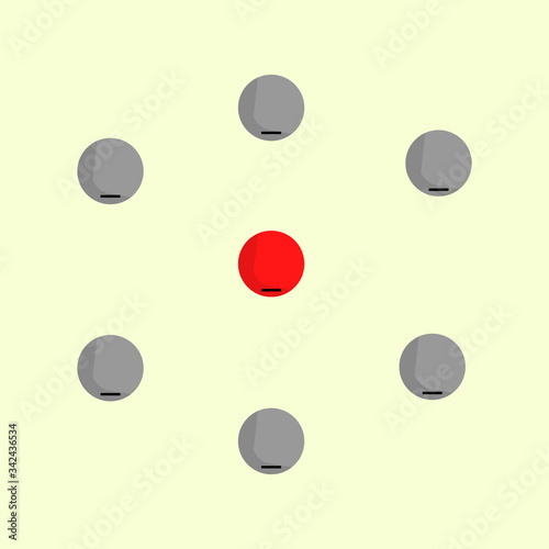 Social Distancing illustration concept. Coronovirus epidemic preventive measures. Steps to protect yourself from infection. Keep the 1 meter distance when going outside. 