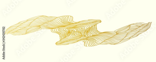 Abstract linear background. Horizontal banner.