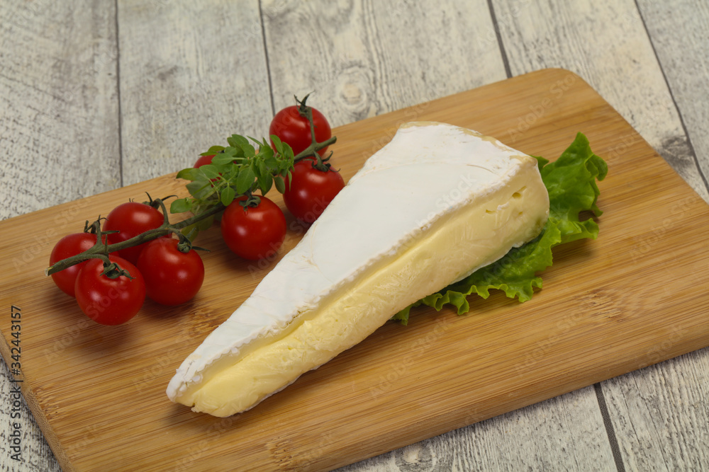 Brie cheese triangle served salad Brie cheese triangle served salad