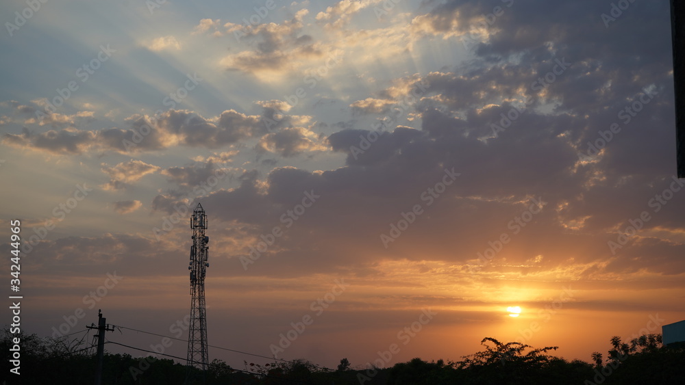 Obraz premium Sunset clouds images Nature sky background